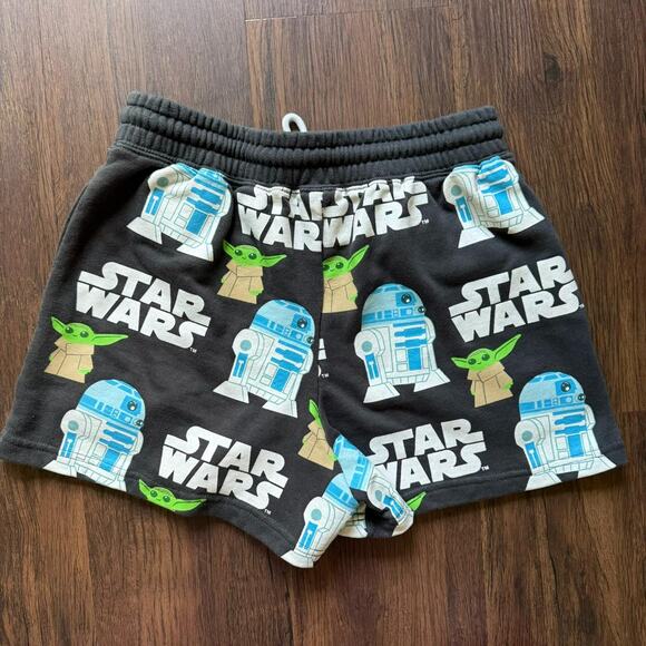 Star Wars R2-D2 & Grogu Graphic Print Drawstring Shorts Small - Picture 2 of 6